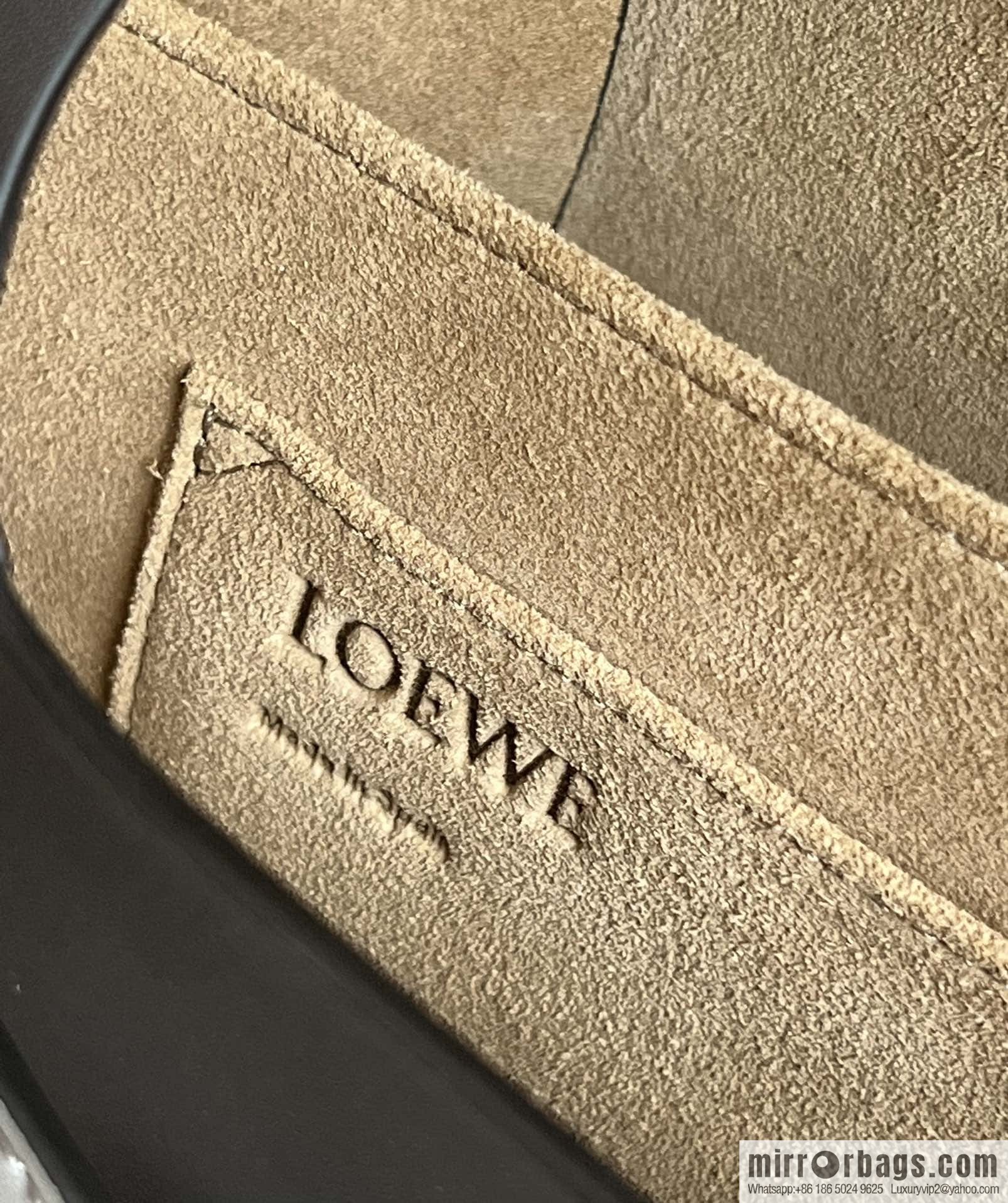 LOEWE upgraded letter wide shoulder strap saddle bag GateDual handbag 0671