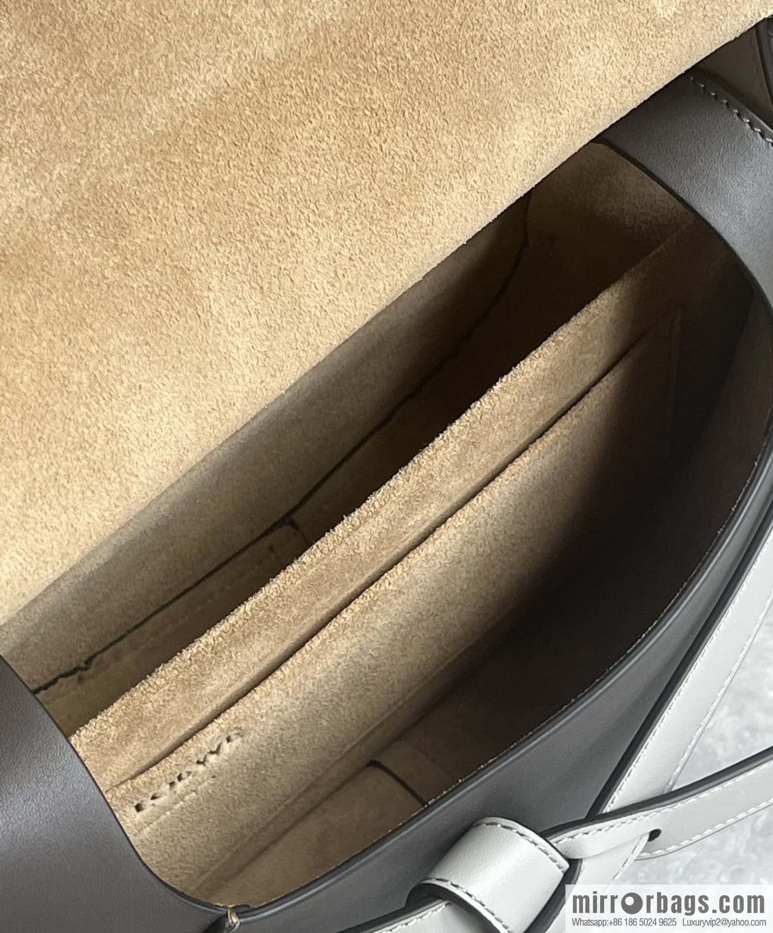 LOEWE upgraded letter wide shoulder strap saddle bag GateDual handbag 0671