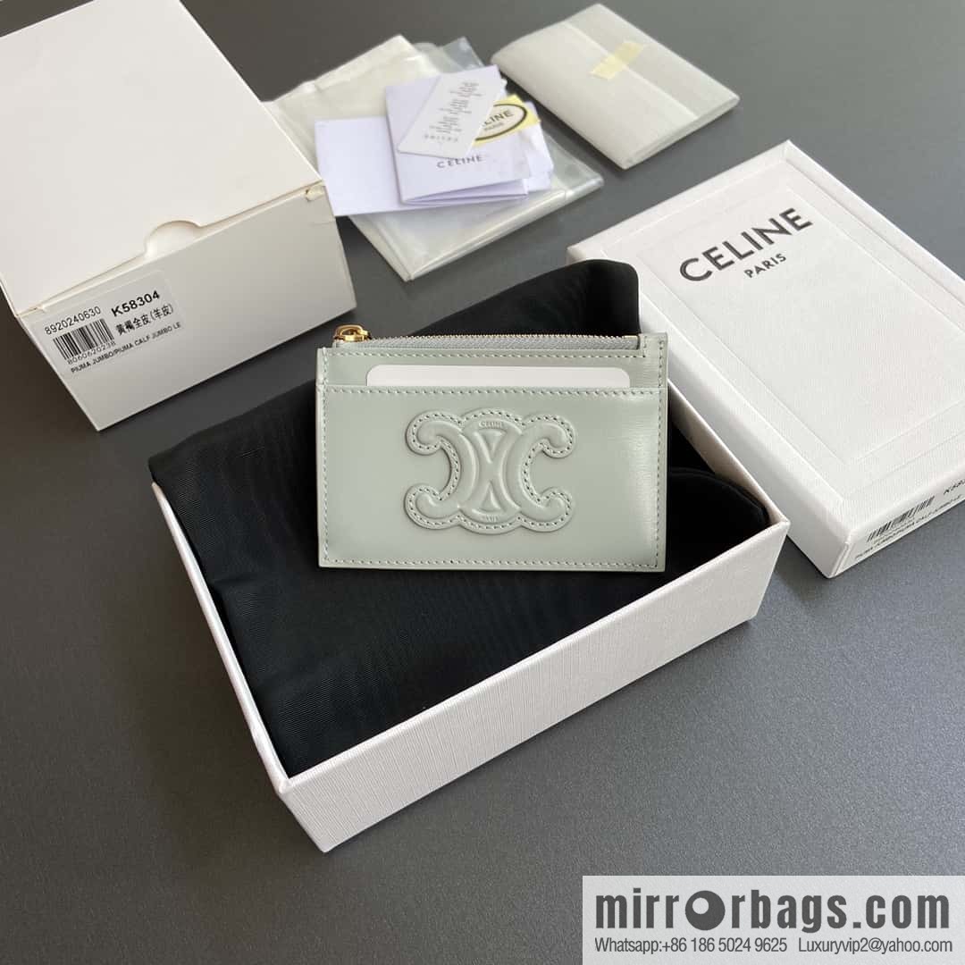 CELINE TRIOMPHE logo printed card holder 10K58304EMJ.04LU