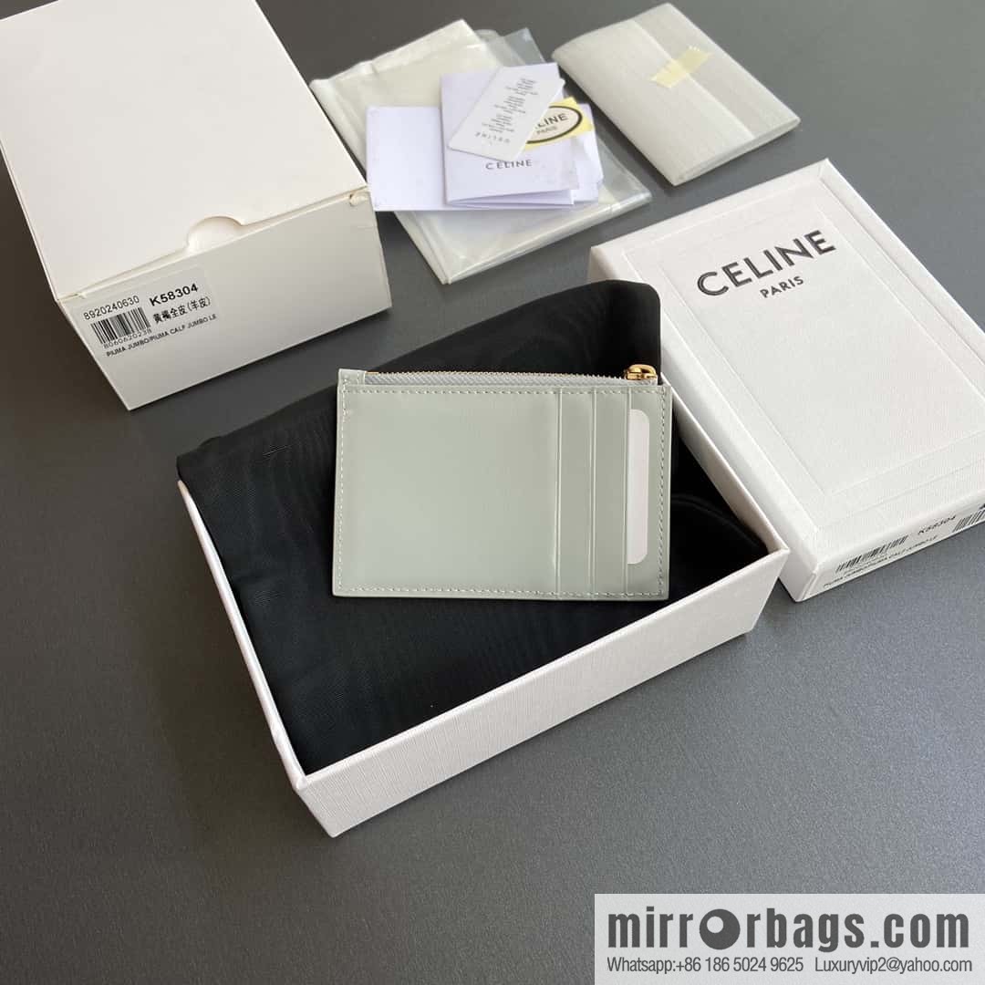 CELINE TRIOMPHE logo printed card holder 10K58304EMJ.04LU