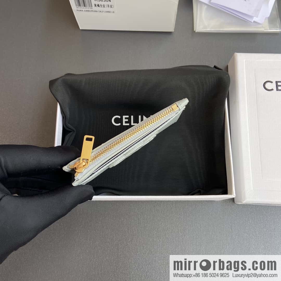 CELINE TRIOMPHE logo printed card holder 10K58304EMJ.04LU