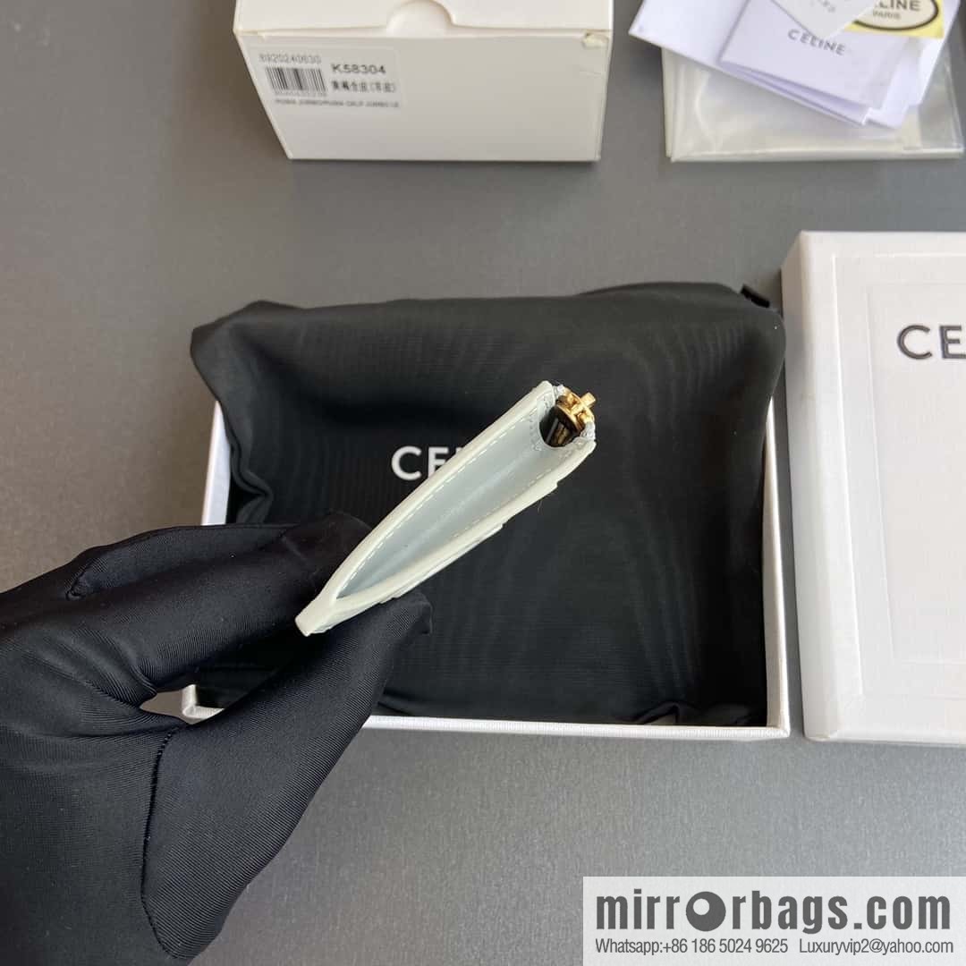 CELINE TRIOMPHE logo printed card holder 10K58304EMJ.04LU