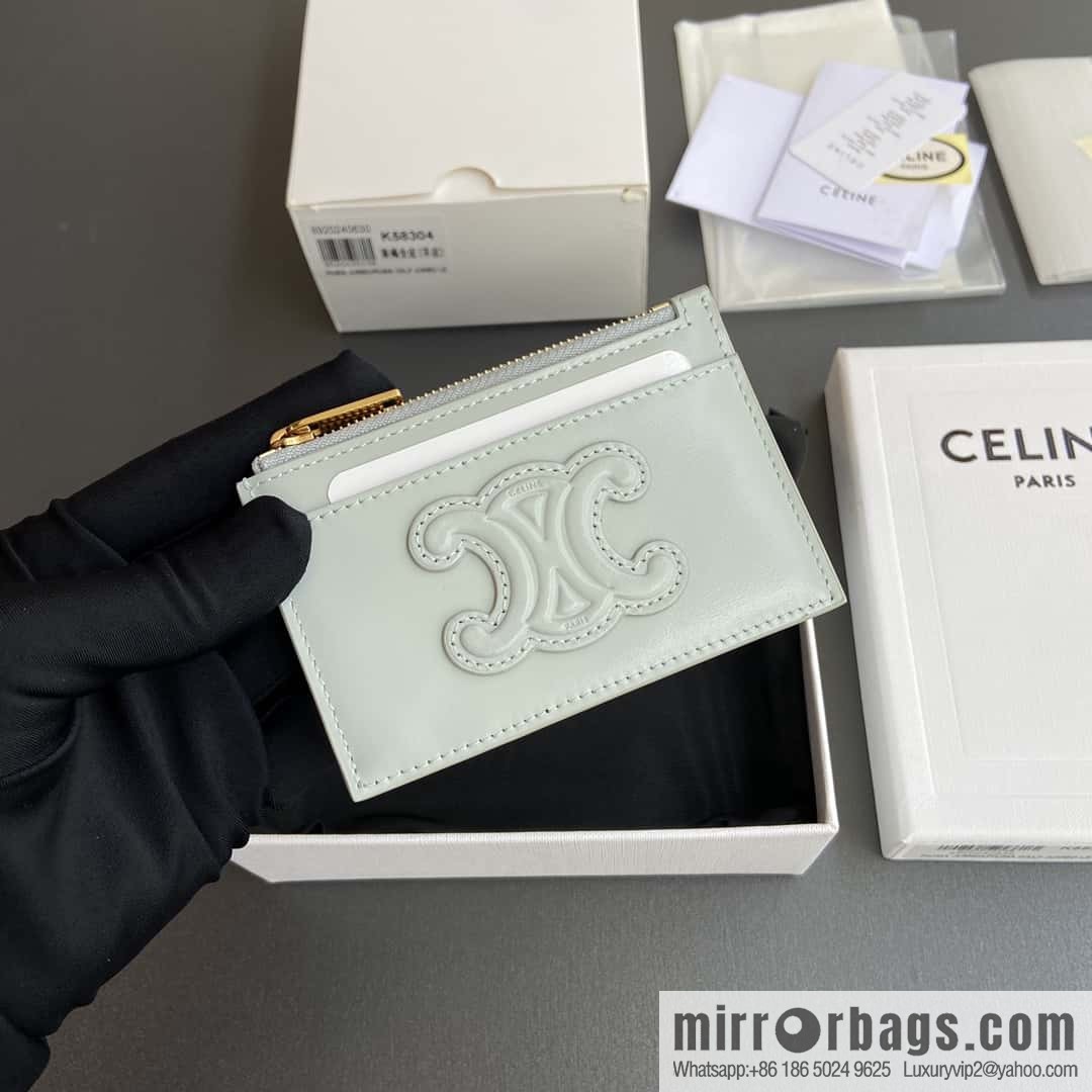 CELINE TRIOMPHE logo printed card holder 10K58304EMJ.04LU