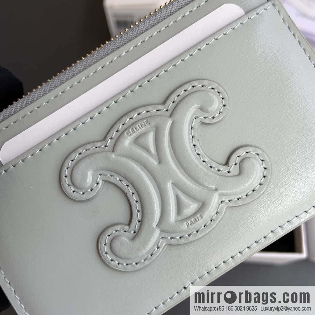 CELINE TRIOMPHE logo printed card holder 10K58304EMJ.04LU
