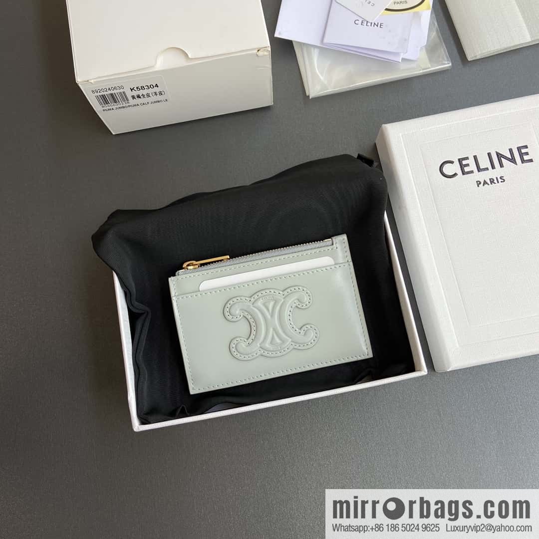 CELINE TRIOMPHE logo printed card holder 10K58304EMJ.04LU