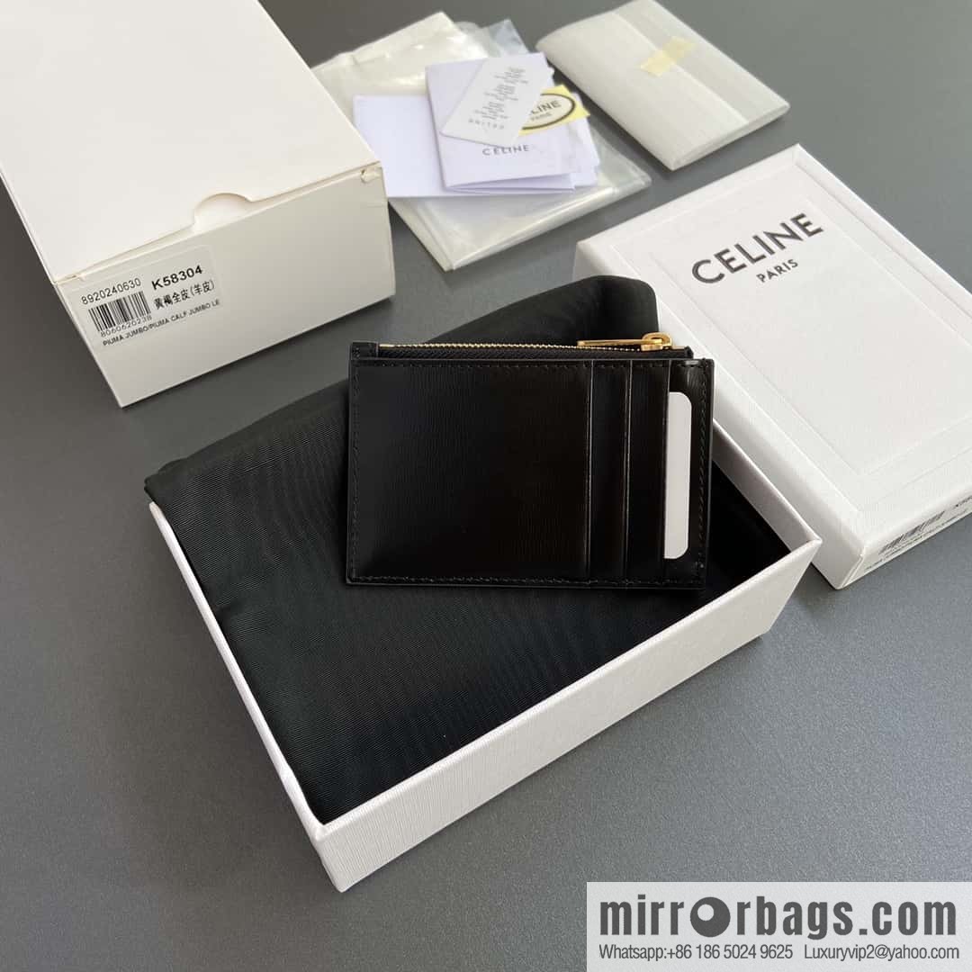 CELINE TRIOMPHE logo printed card holder 10K58304EMJ.04LU