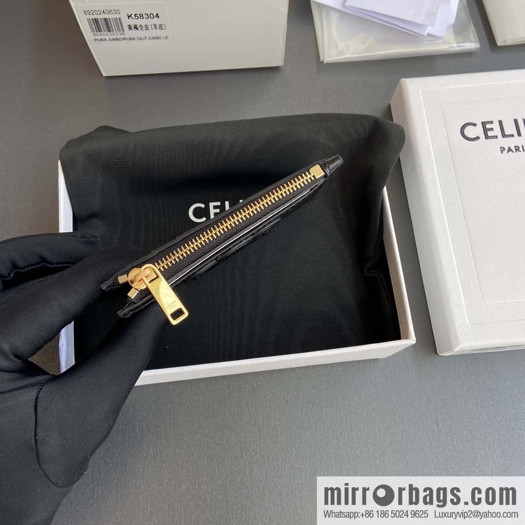 CELINE TRIOMPHE logo printed card holder 10K58304EMJ.04LU