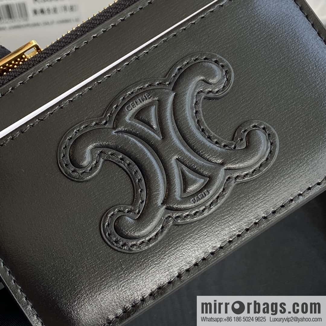 CELINE TRIOMPHE logo printed card holder 10K58304EMJ.04LU