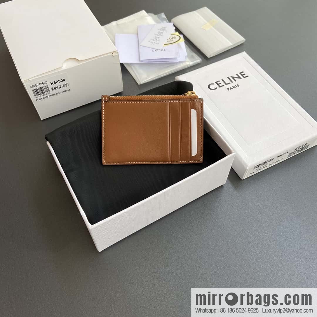 CELINE TRIOMPHE logo printed card holder 10K58304EMJ.04LU