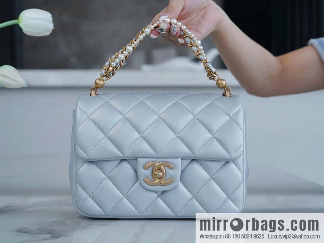 ππ‘ππ§ππ₯ πππ© Pearl Chain, Fatty Square Large, Pearlescent Blue AS4385
