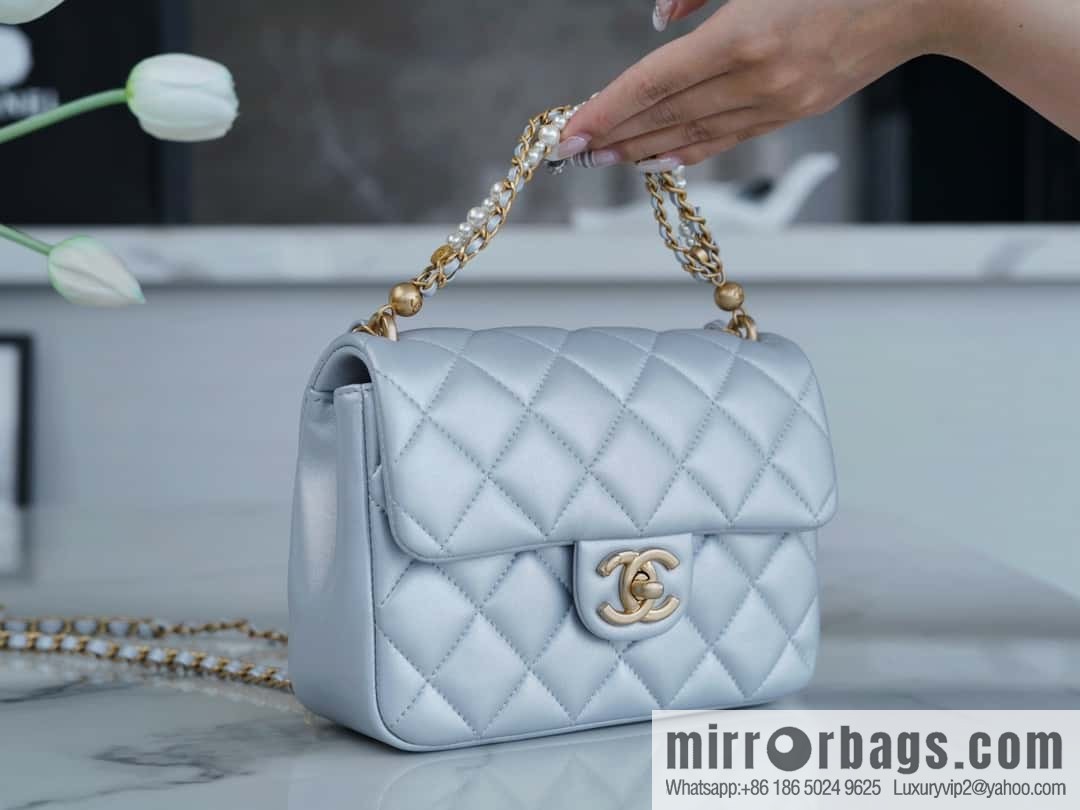ππ‘ππ§ππ₯ πππ© Pearl Chain, Fatty Square Large, Pearlescent Blue AS4385