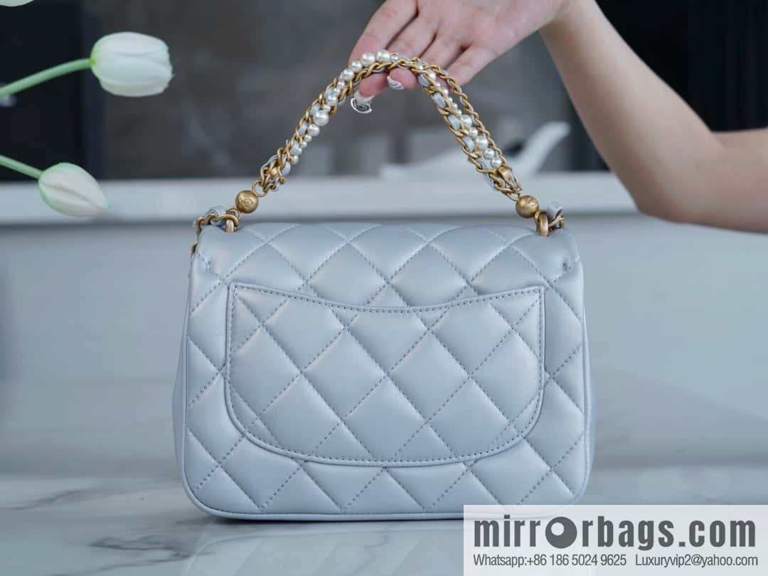 ππ‘ππ§ππ₯ πππ© Pearl Chain, Fatty Square Large, Pearlescent Blue AS4385