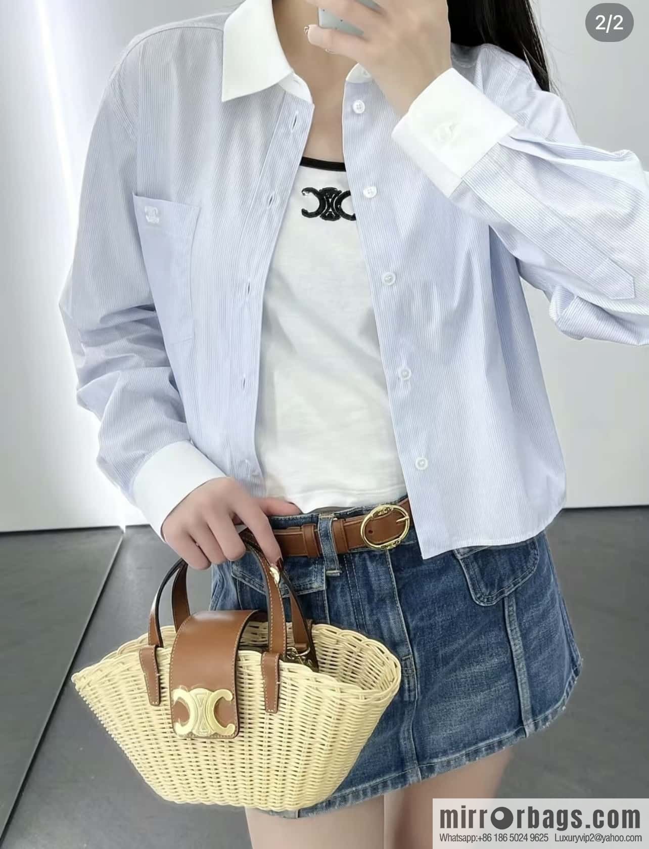 CELINE TEEN COUFFIN Botanical material and natural cow leather (fabric) handbag 116572