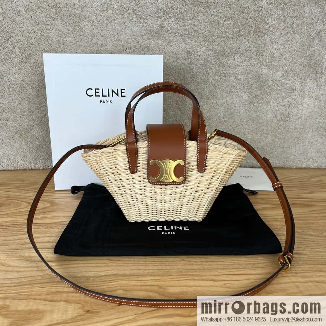 CELINE TEEN COUFFIN Botanical material and natural cow leather (fabric) handbag 116572