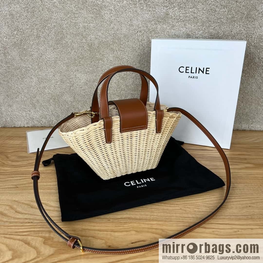 CELINE TEEN COUFFIN Botanical material and natural cow leather (fabric) handbag 116572