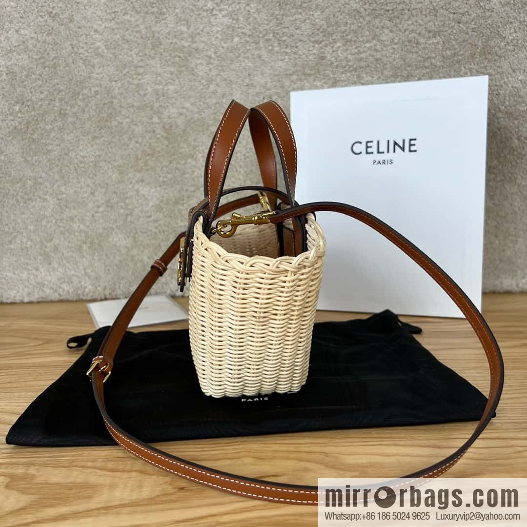CELINE TEEN COUFFIN Botanical material and natural cow leather (fabric) handbag 116572