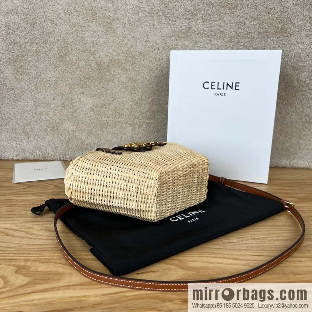 CELINE TEEN COUFFIN Botanical material and natural cow leather (fabric) handbag 116572