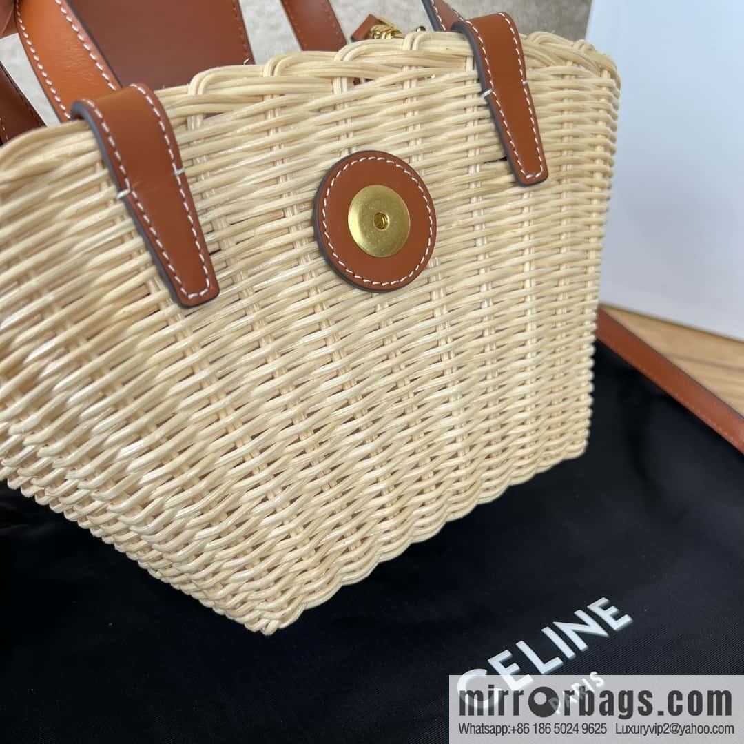 CELINE TEEN COUFFIN Botanical material and natural cow leather (fabric) handbag 116572