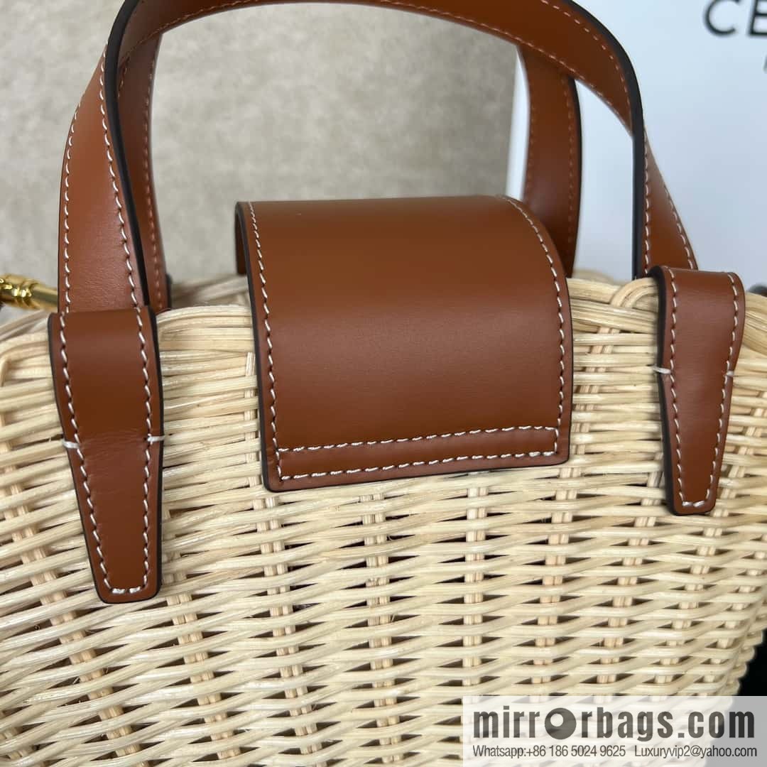 CELINE TEEN COUFFIN Botanical material and natural cow leather (fabric) handbag 116572