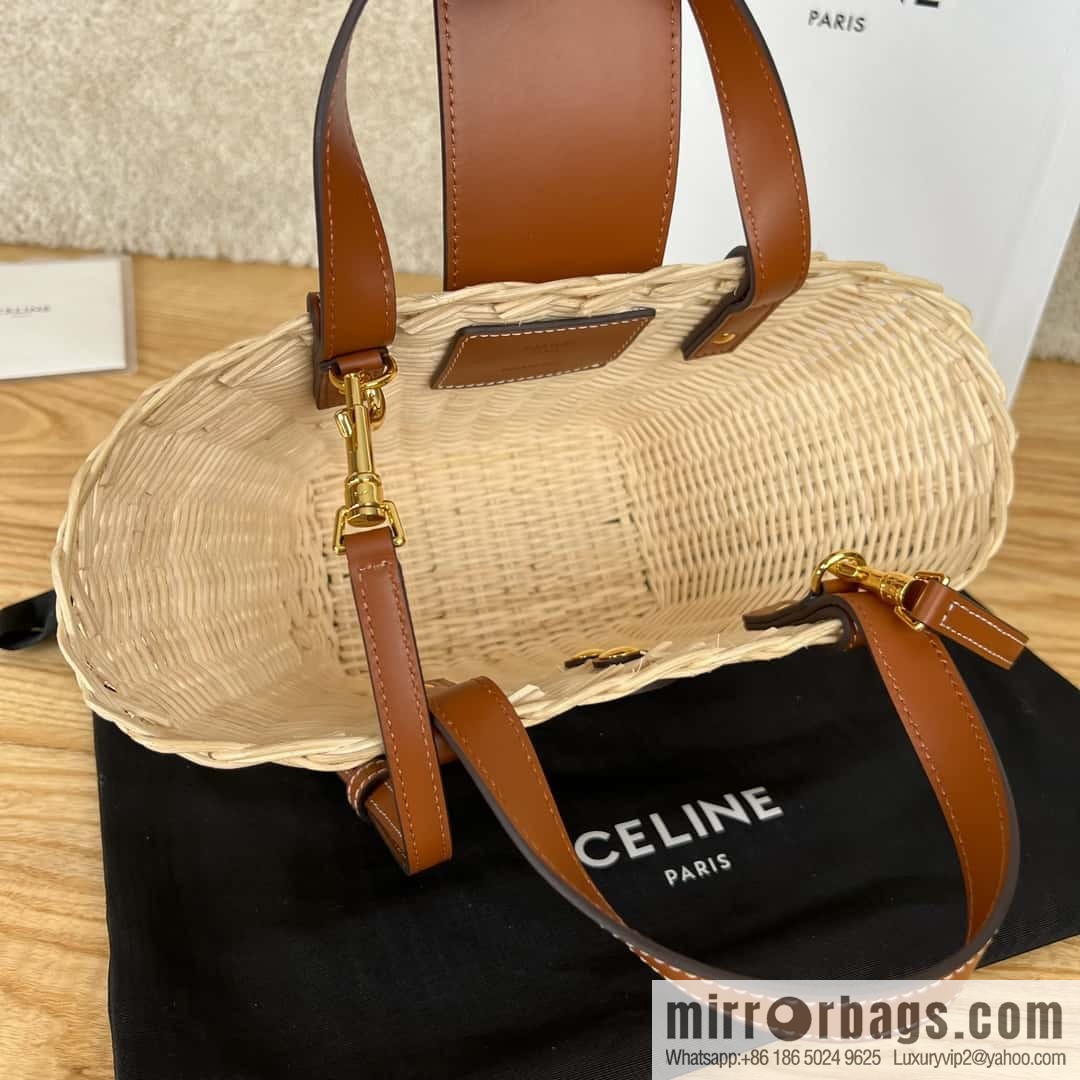 CELINE TEEN COUFFIN Botanical material and natural cow leather (fabric) handbag 116572