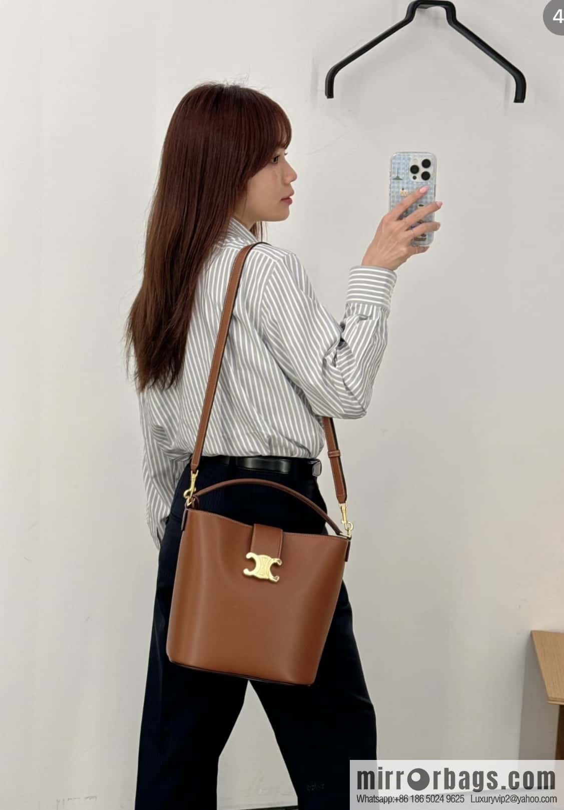 CELINE LOUISE Medium smooth cow leather (fabric) handbag 116613
