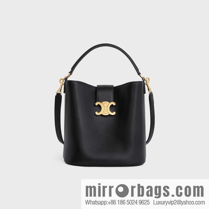 CELINE LOUISE Medium smooth cow leather (fabric) handbag 116613 black