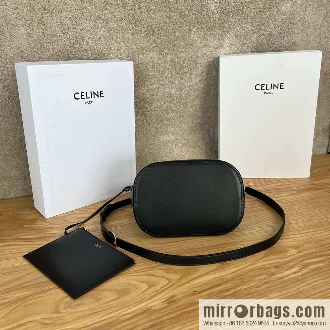 CELINE LOUISE Medium smooth cow leather (fabric) handbag 116613 black