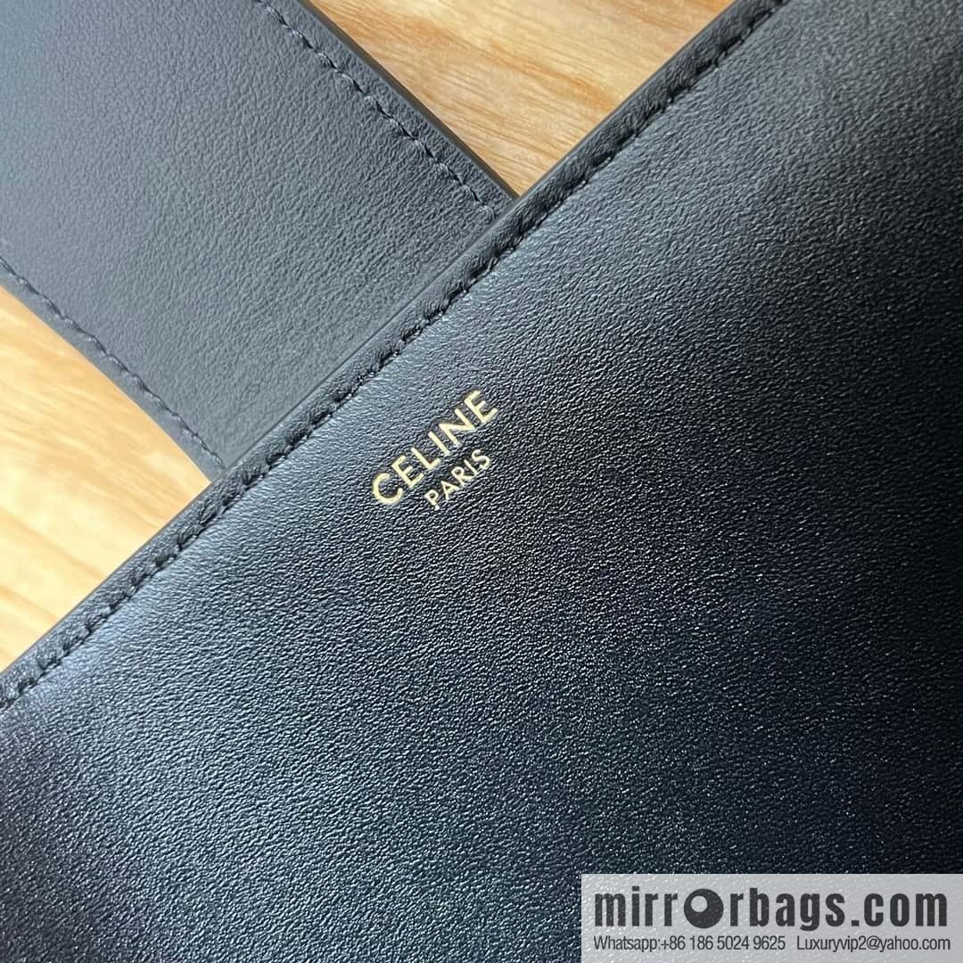 CELINE LOUISE Medium smooth cow leather (fabric) handbag 116613 black