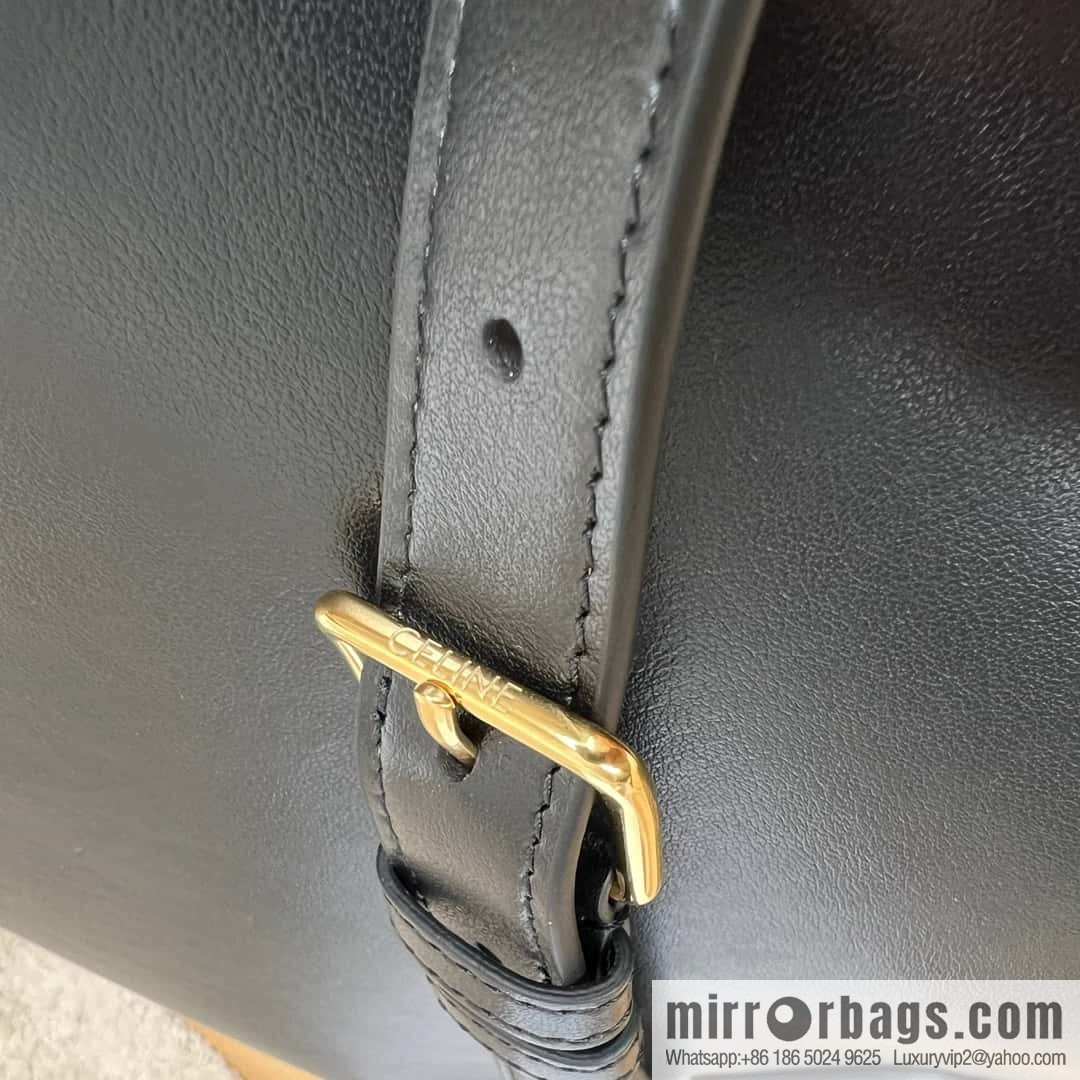 CELINE LOUISE Medium smooth cow leather (fabric) handbag 116613 black