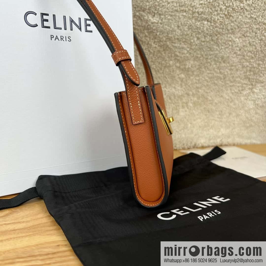 CELINE's new Mini16 small satchel 100443 brown