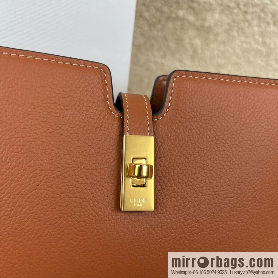 CELINE's new Mini16 small satchel 100443 brown