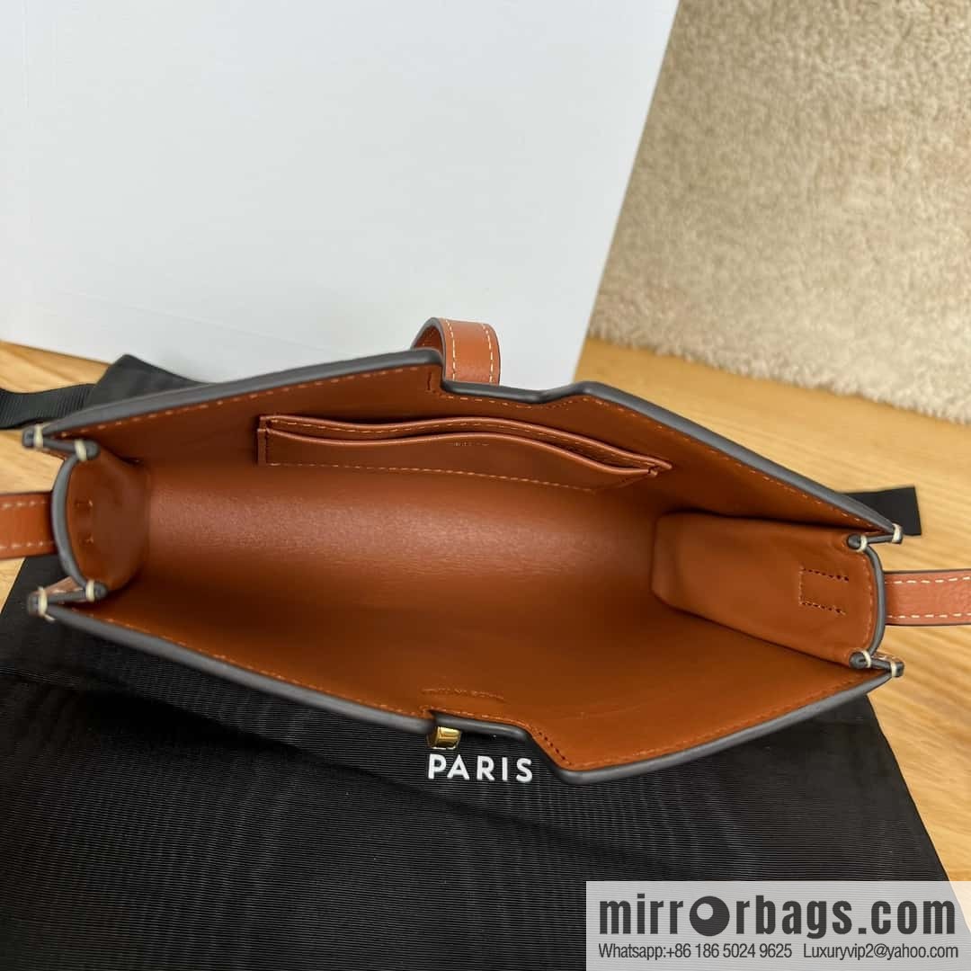 CELINE's new Mini16 small satchel 100443 brown