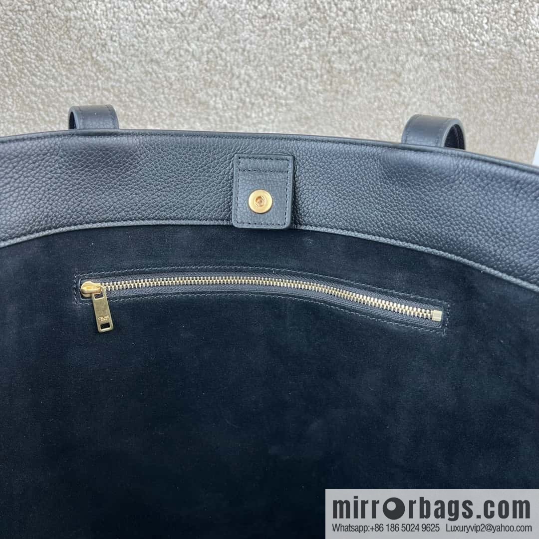 CELINE CABAS ANAIS grain cattle leather (fabric) handbag 116853 black
