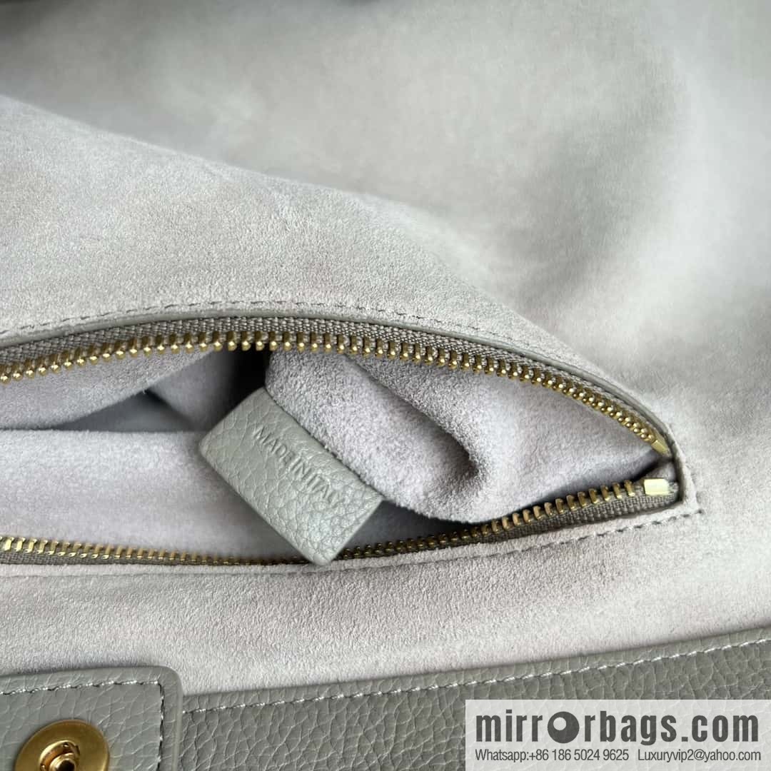 CELINE CABAS ANAIS grained cow leather (fabric) handbag 116853 pebble