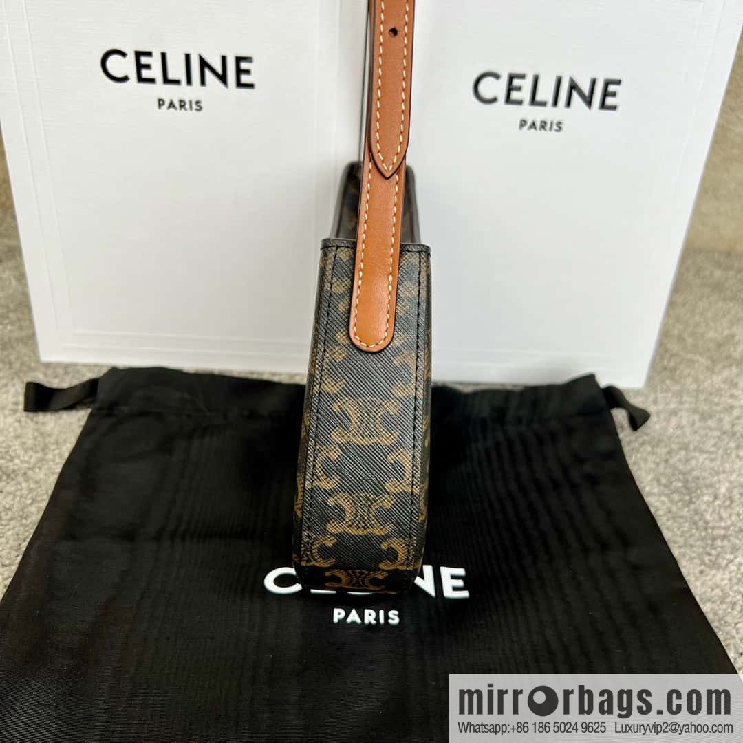 CELINE TILI medium logo printed cow leather (fabric) handbag 115702 monogram
