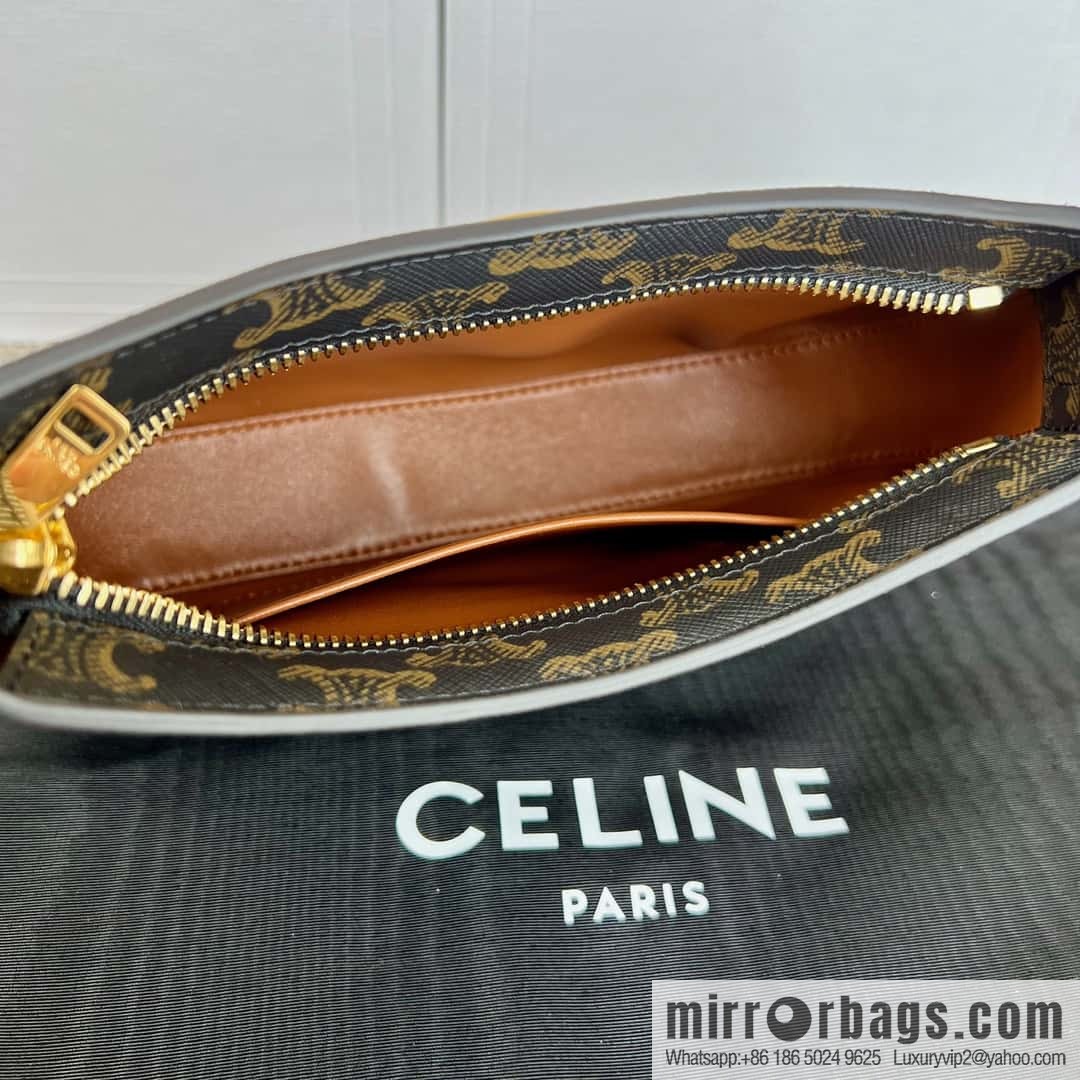 CELINE TILI medium logo printed cow leather (fabric) handbag 115702 monogram