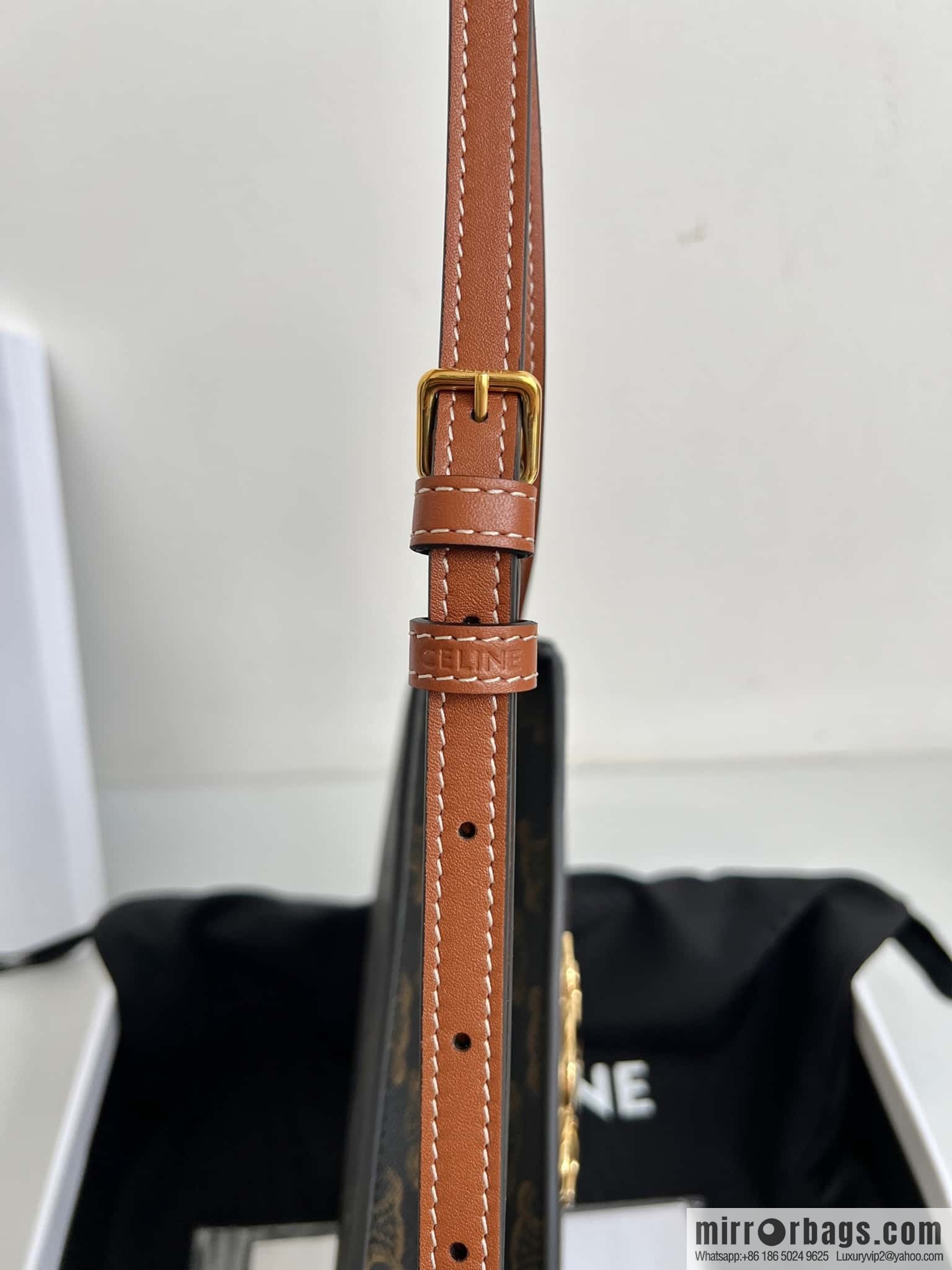 CELINE TILI medium logo printed cow leather (fabric) handbag 115702 monogram