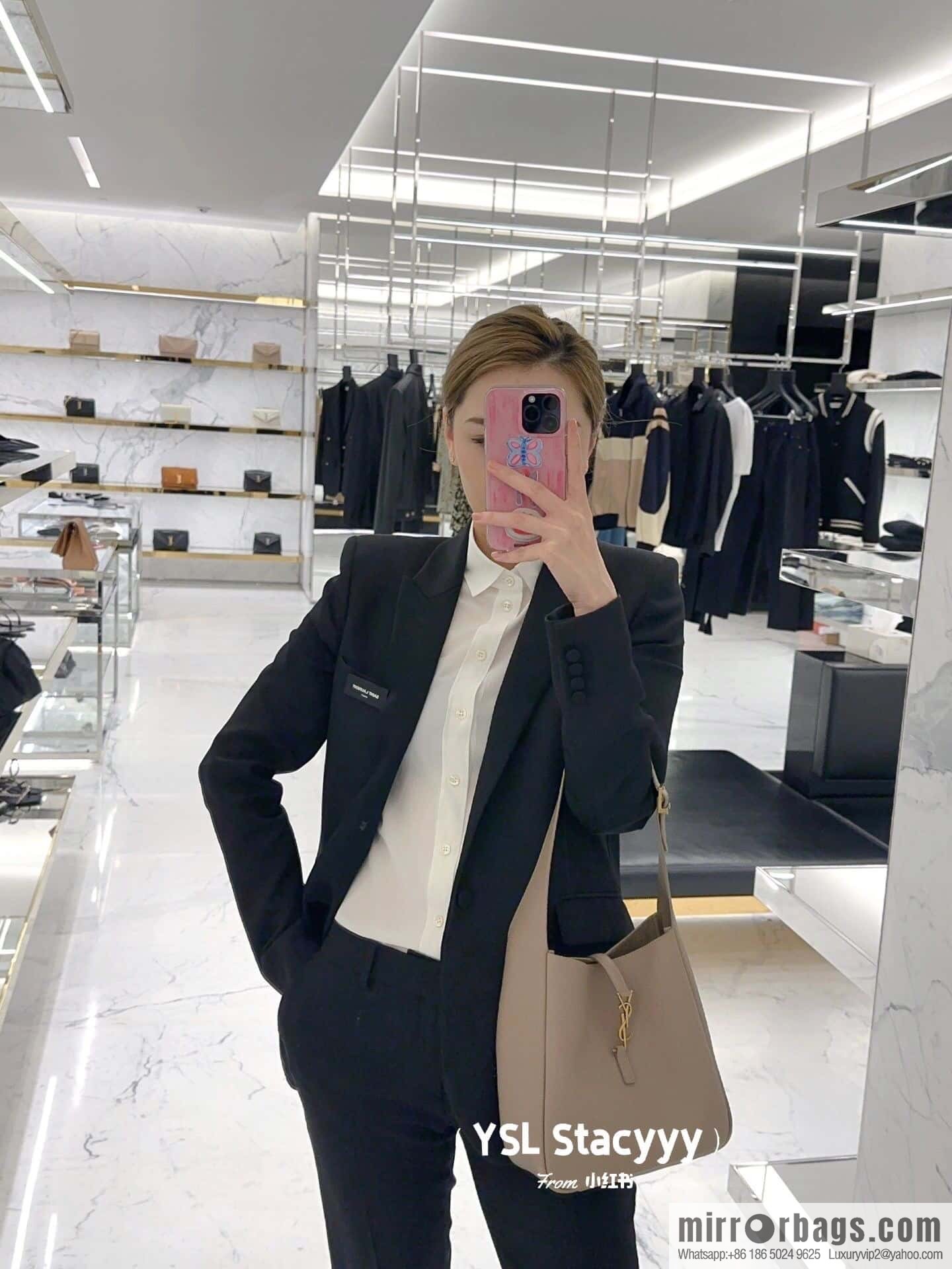 YSL 🆕 autumn and winter new Hobo armpit bag 713938 apricot