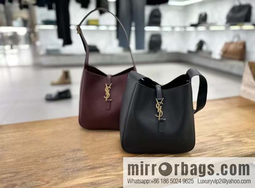 YSL 🆕 autumn and winter new Hobo armpit bag 713938 burgundy