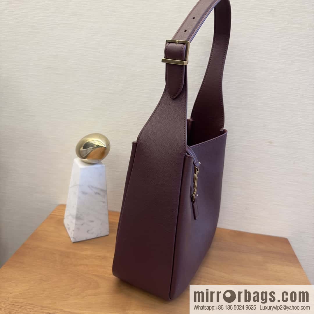 YSL 🆕 autumn and winter new Hobo armpit bag 713938 burgundy