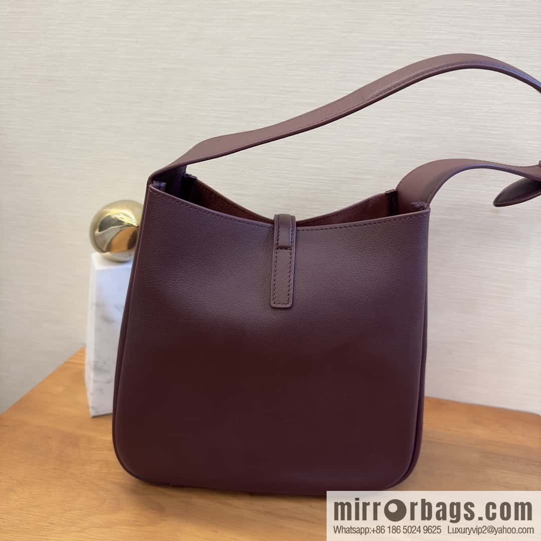 YSL 🆕 autumn and winter new Hobo armpit bag 713938 burgundy