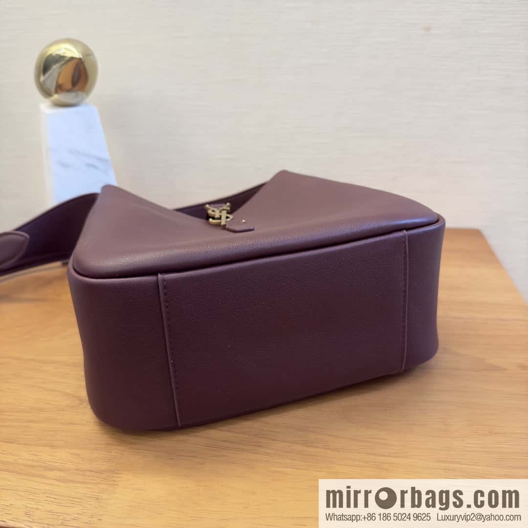 YSL 🆕 autumn and winter new Hobo armpit bag 713938 burgundy