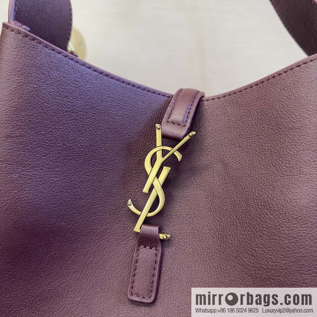 YSL 🆕 autumn and winter new Hobo armpit bag 713938 burgundy