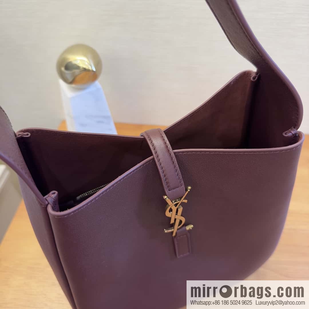 YSL 🆕 autumn and winter new Hobo armpit bag 713938 burgundy