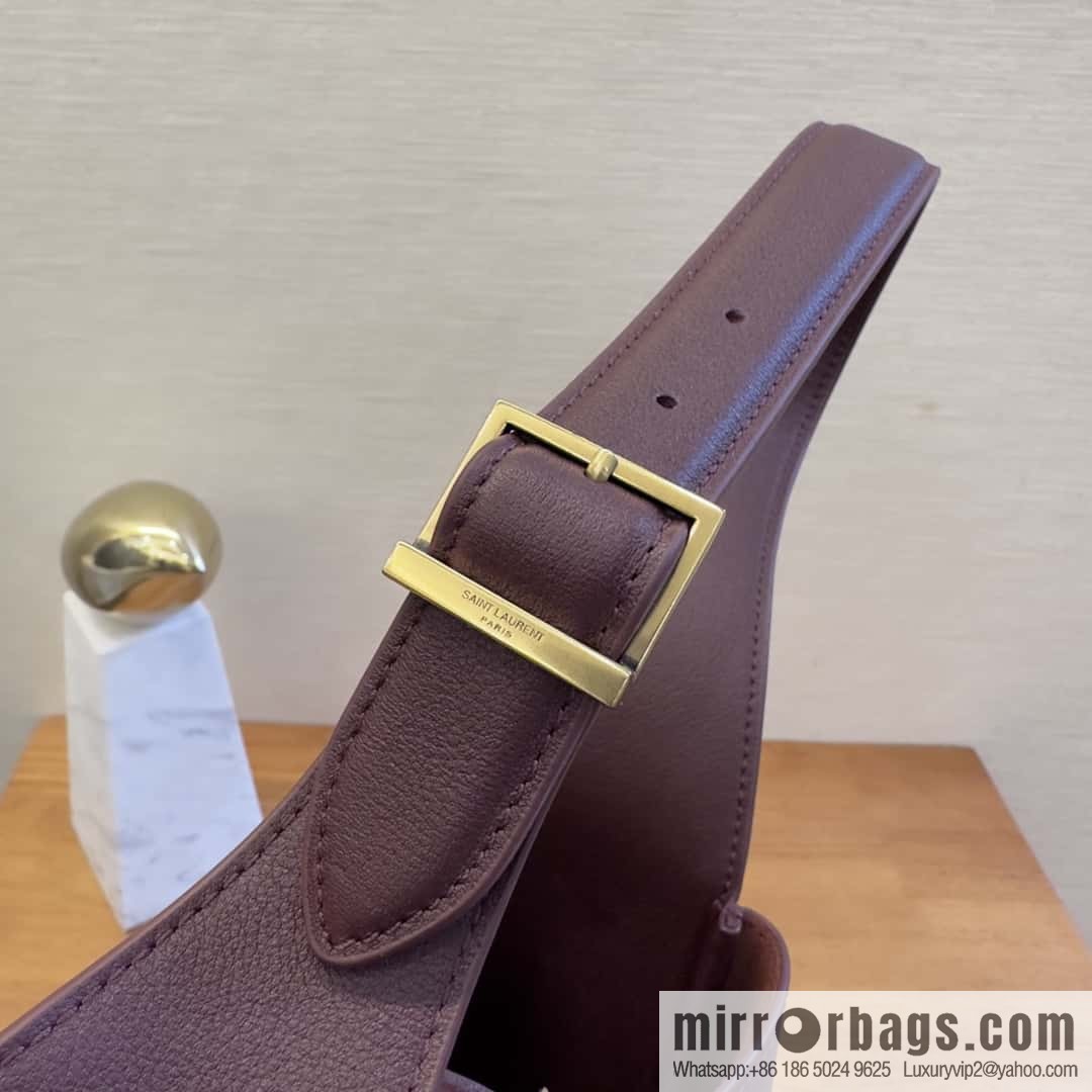 YSL 🆕 autumn and winter new Hobo armpit bag 713938 burgundy