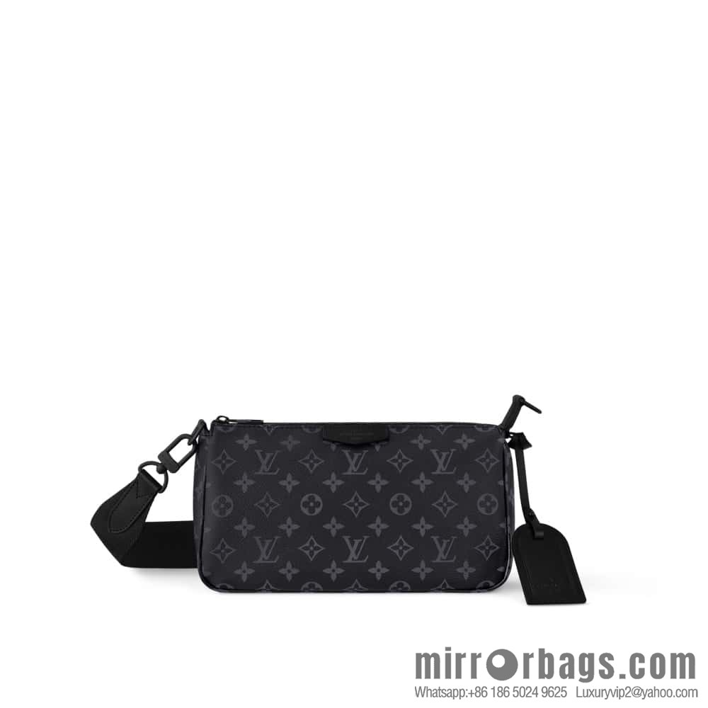 [Boutique‑grade] M11741 black flower, men's bag mahjong bag series POCHETTE ACCESSOIRE mahjong bag