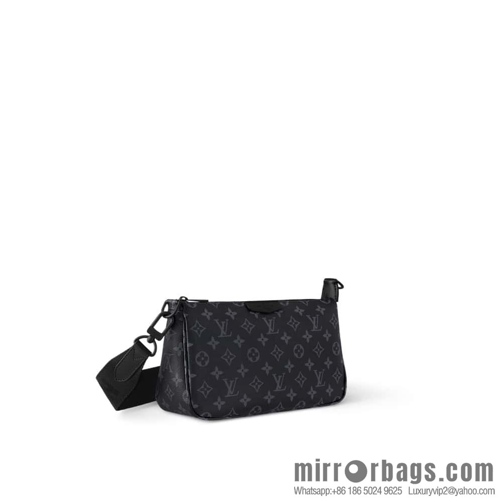 [Boutique‑grade] M11741 black flower, men's bag mahjong bag series POCHETTE ACCESSOIRE mahjong bag