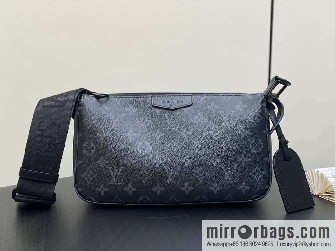 [Boutique‑grade] M11741 black flower, men's bag mahjong bag series POCHETTE ACCESSOIRE mahjong bag