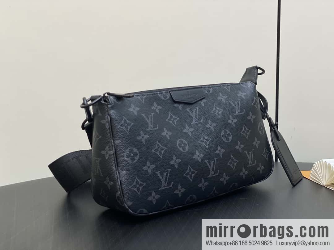 [Boutique‑grade] M11741 black flower, men's bag mahjong bag series POCHETTE ACCESSOIRE mahjong bag