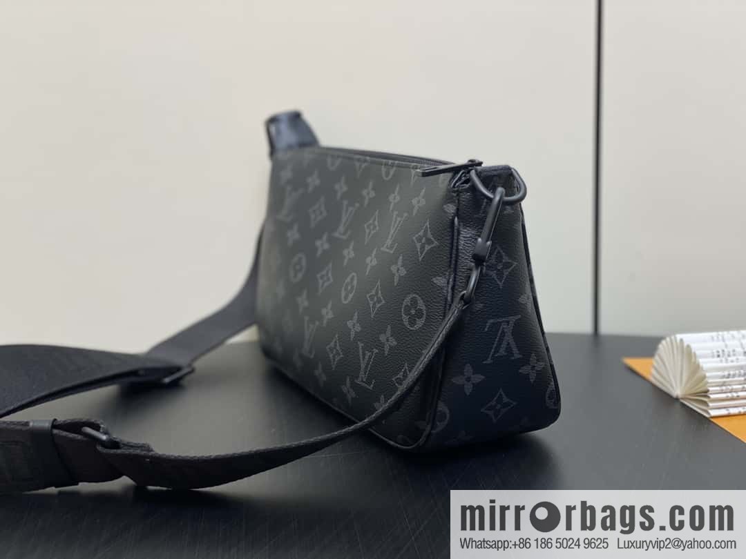 [Boutique‑grade] M11741 black flower, men's bag mahjong bag series POCHETTE ACCESSOIRE mahjong bag